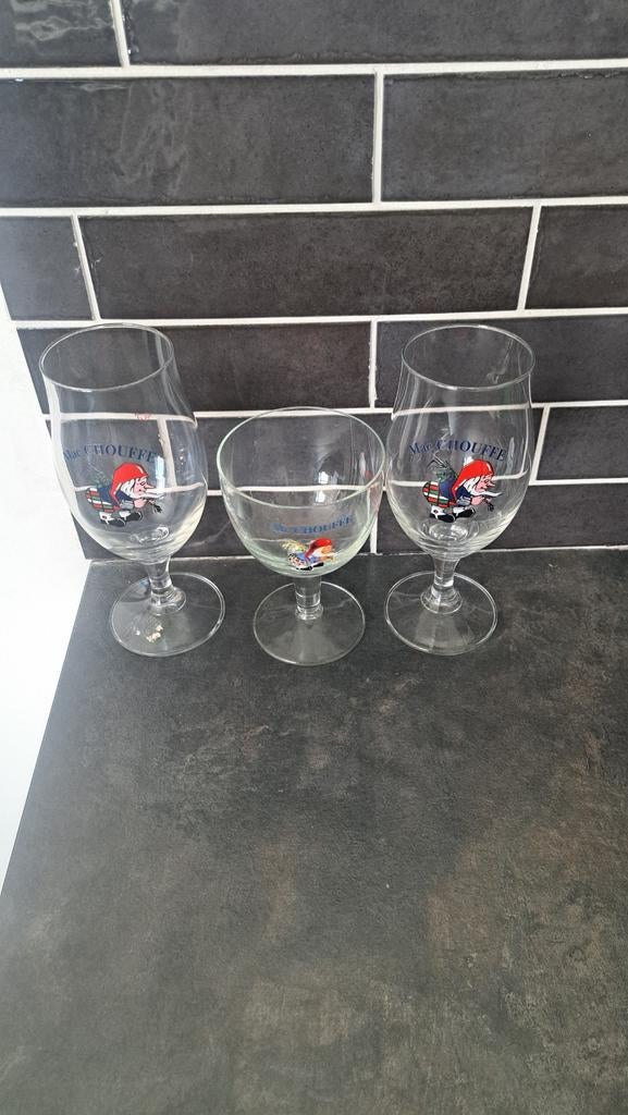3 la chouffe glazen, Verzamelen, Ophalen of Verzenden