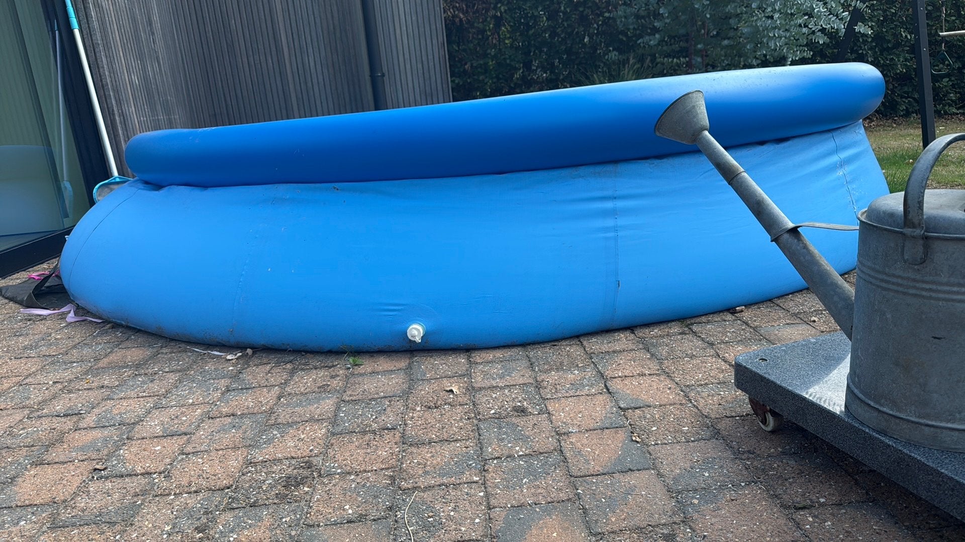 Opblaasbaar zwembad | Intex | Ø 366 x 76 cm (Blauw), Ophalen, Zo goed als nieuw