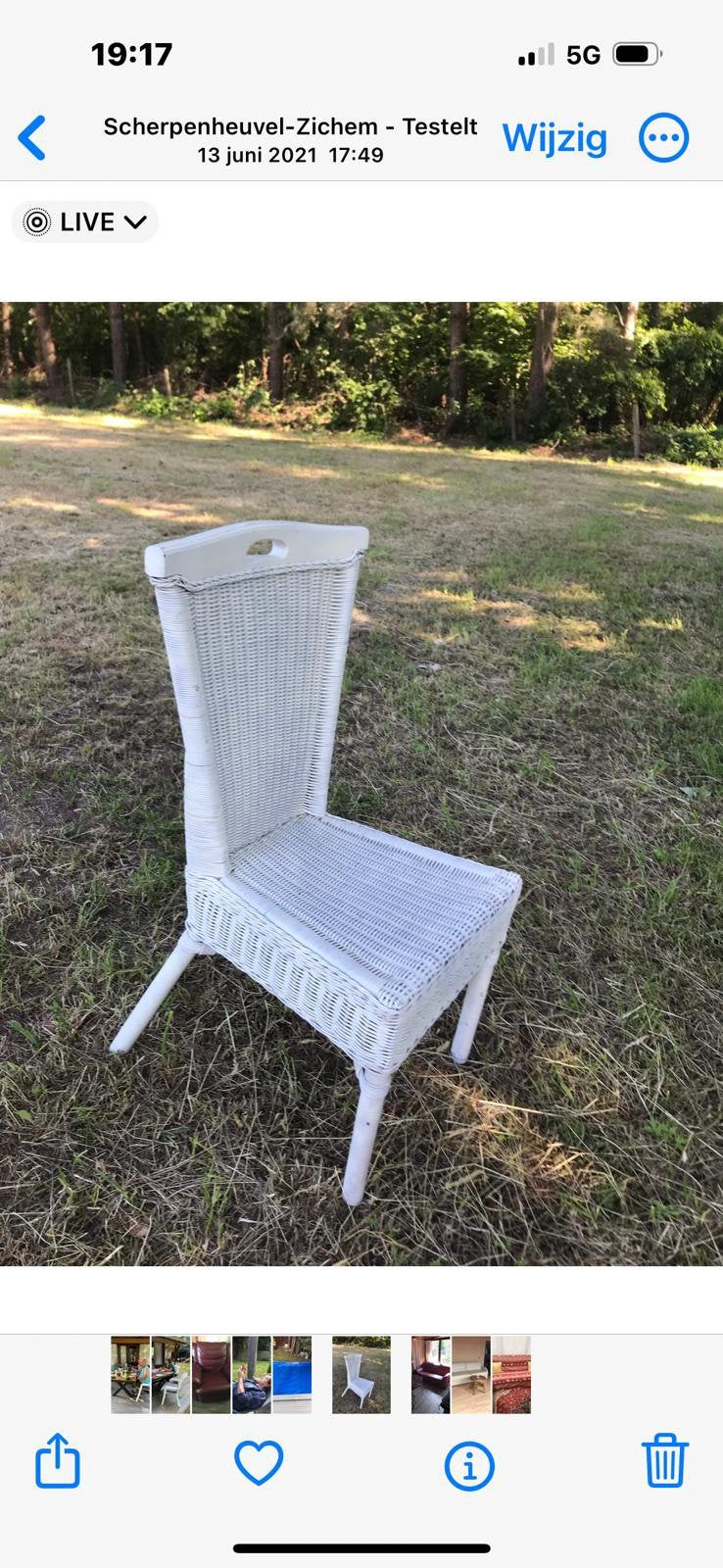 Rieten stoelen, Ophalen, Zo goed als nieuw