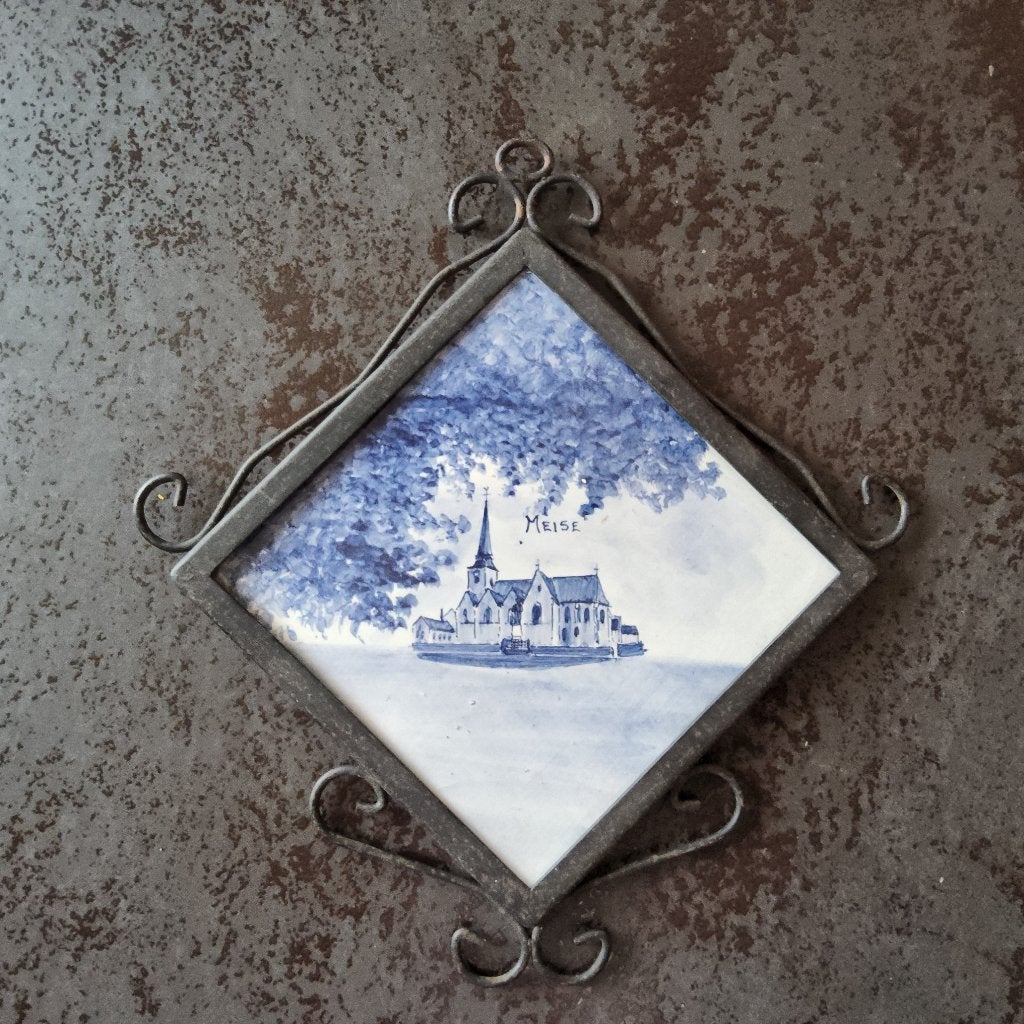 Meise tegel in Delfts Blauw, Ophalen of Verzenden