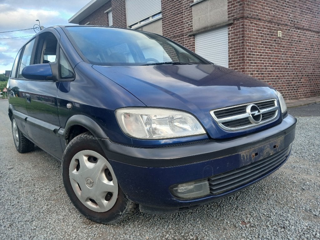 OPEL ZAFIRA/1600cc BENZINE/7 PLAATSEN/GEKEURD/GARANTIE, Monovolume, Blauw, Bedrijf, Euro 4