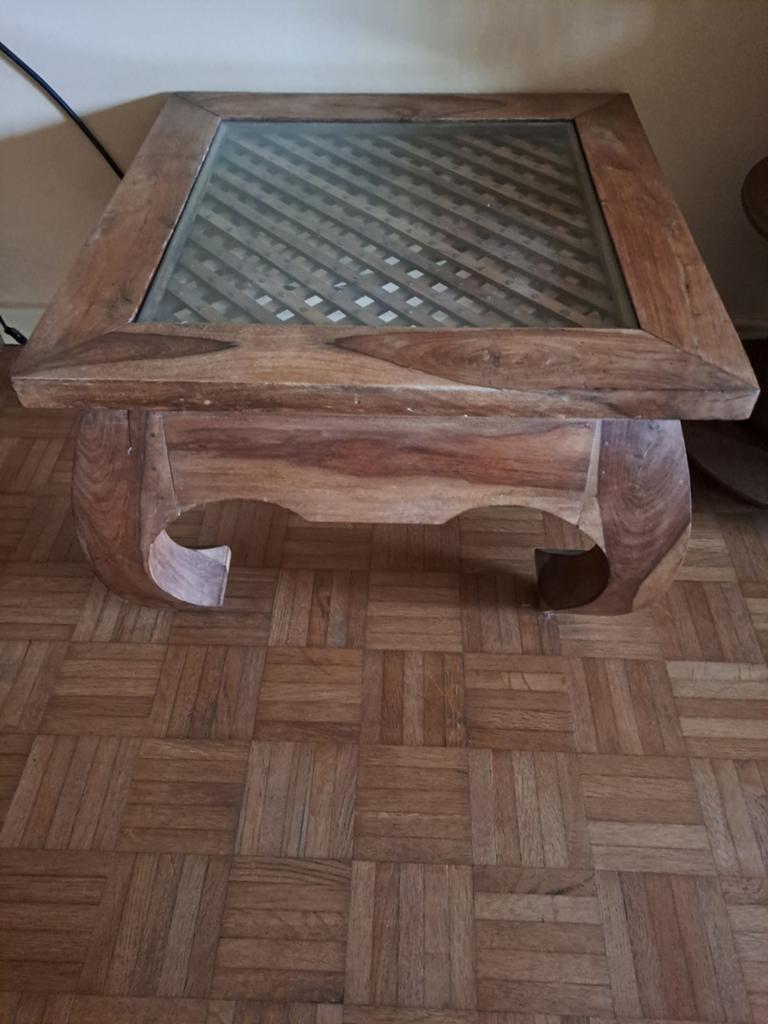 Opium woonkamertafel, Ophalen, Gebruikt, 50 tot 100 cm, Vierkant