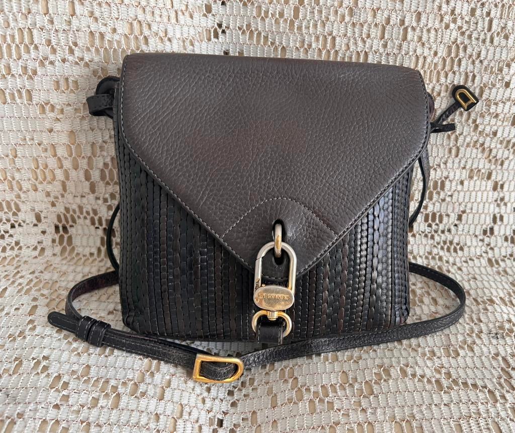 Sac DELVAUX modèle Grelon cuir tressé marron, Enlèvement ou Envoi, Comme neuf, Cuir