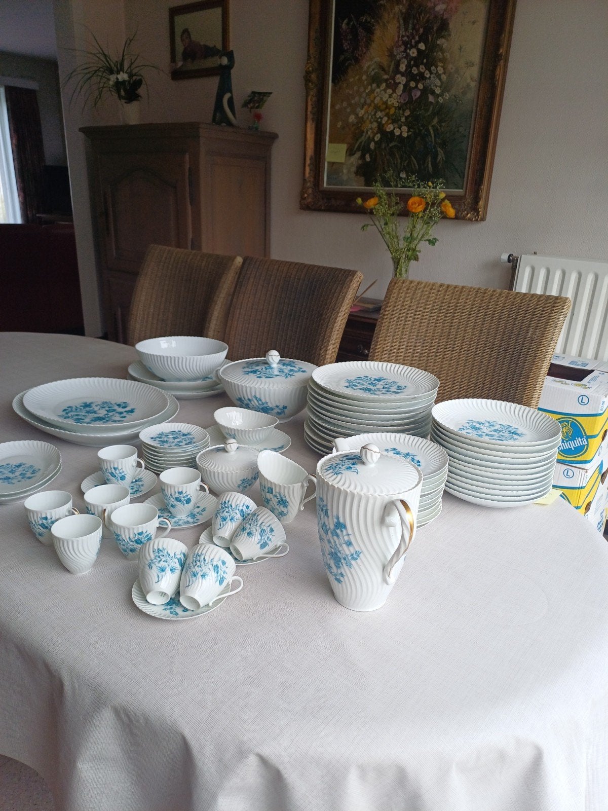 12-persoons Limoges porseleinen servies Giraud/Sauviat, Antiek en Kunst, Ophalen