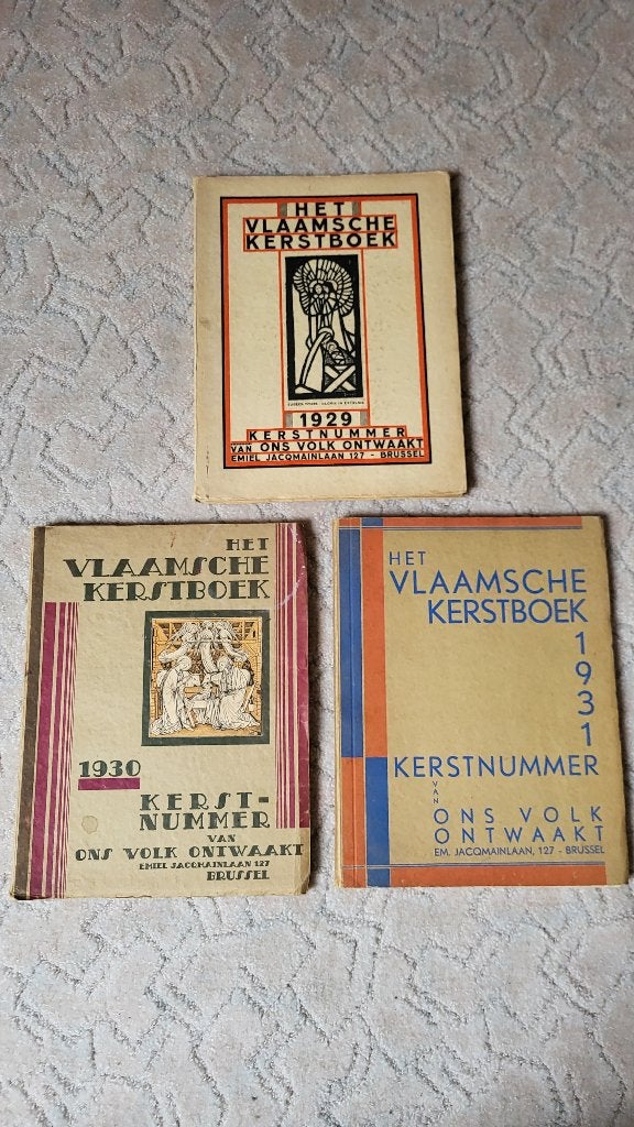Het Vlaamsche Kerstboek 3 stuks, Antiek en Kunst, Ophalen of Verzenden