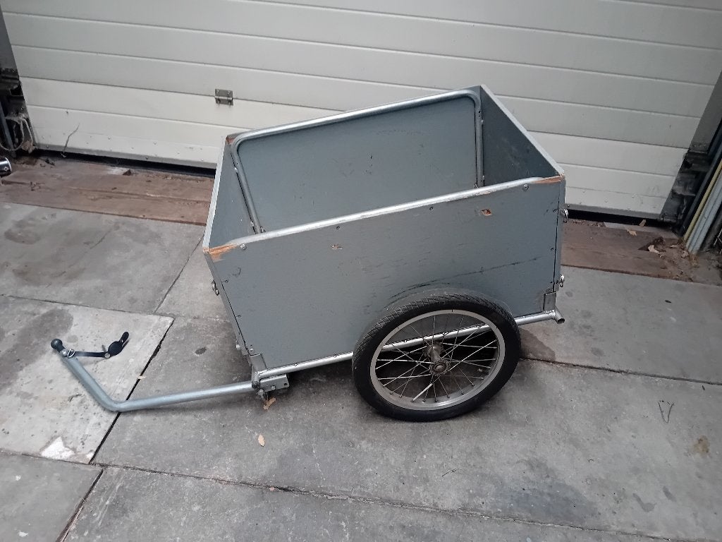 fietskar, Fietsen en Brommers, Fietsaccessoires | Aanhangwagens en Karren, Ophalen, Gebruikt, Opvouwbaar, Bagagekar