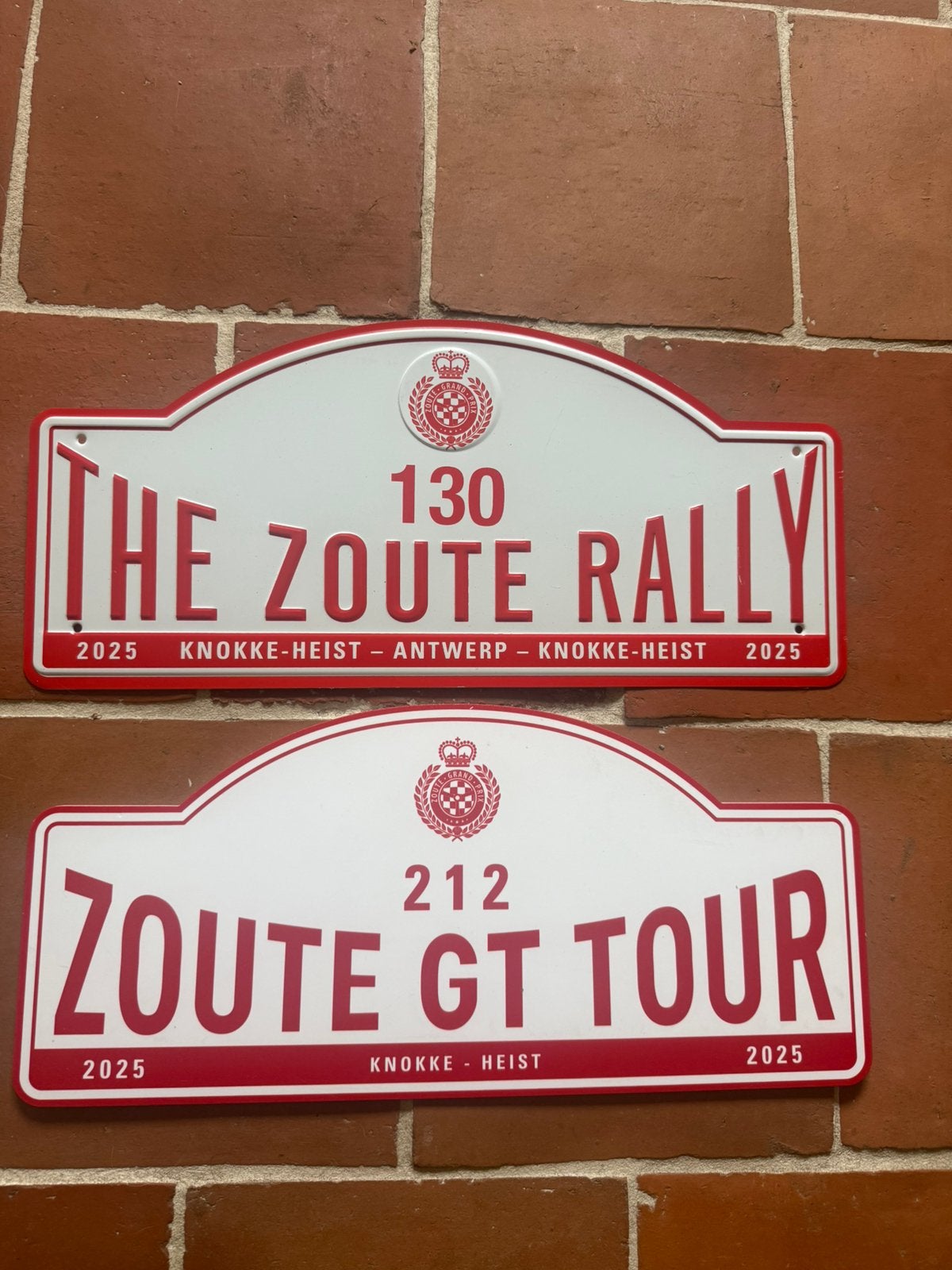 Zoute grand prix rally borden, Ophalen, Zo goed als nieuw, Auto's