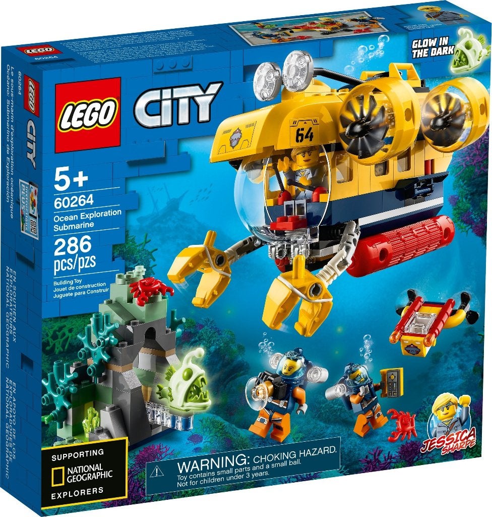 Lego 60264 - Ocean Exploration Submarine, Ophalen, City, Inclusief accessoires, Lego