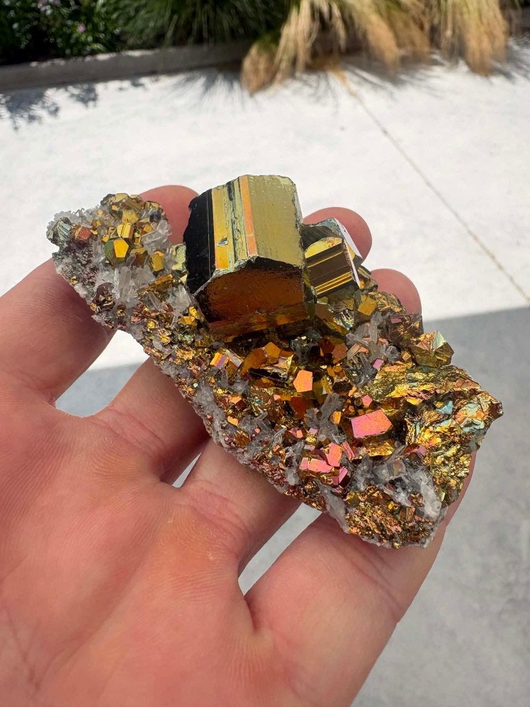 uxe Goud/Roze Pyriet Sculptuur (176g) - Topstuk, Huis en Inrichting, Woonaccessoires | Overige, Ophalen of Verzenden, Nieuw, Goud