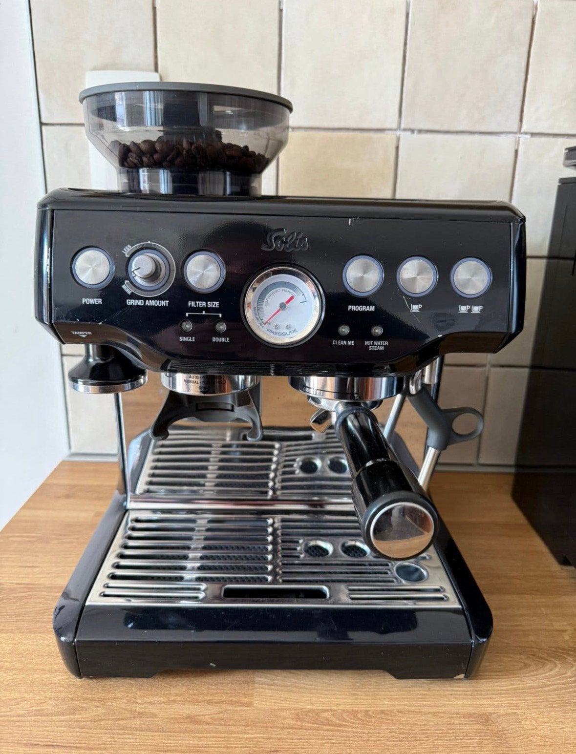 Koffie - Solis Grind & Infuse type 115A, Ophalen, Zo goed als nieuw, Koffiemachine