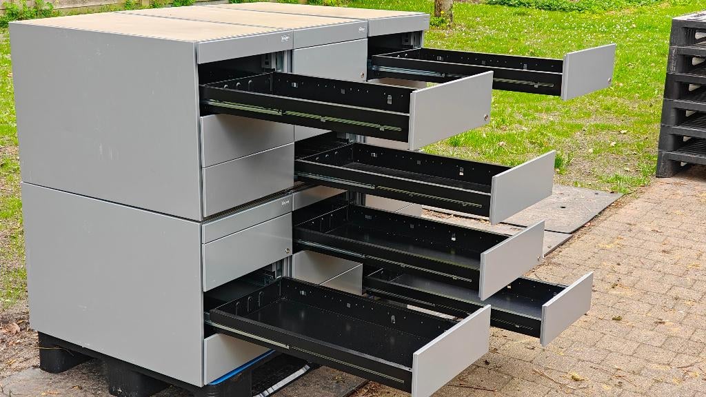 6 stalen ladeblokken voor bv werkbank, opslag, gereedschap, Ophalen, Gebruikt