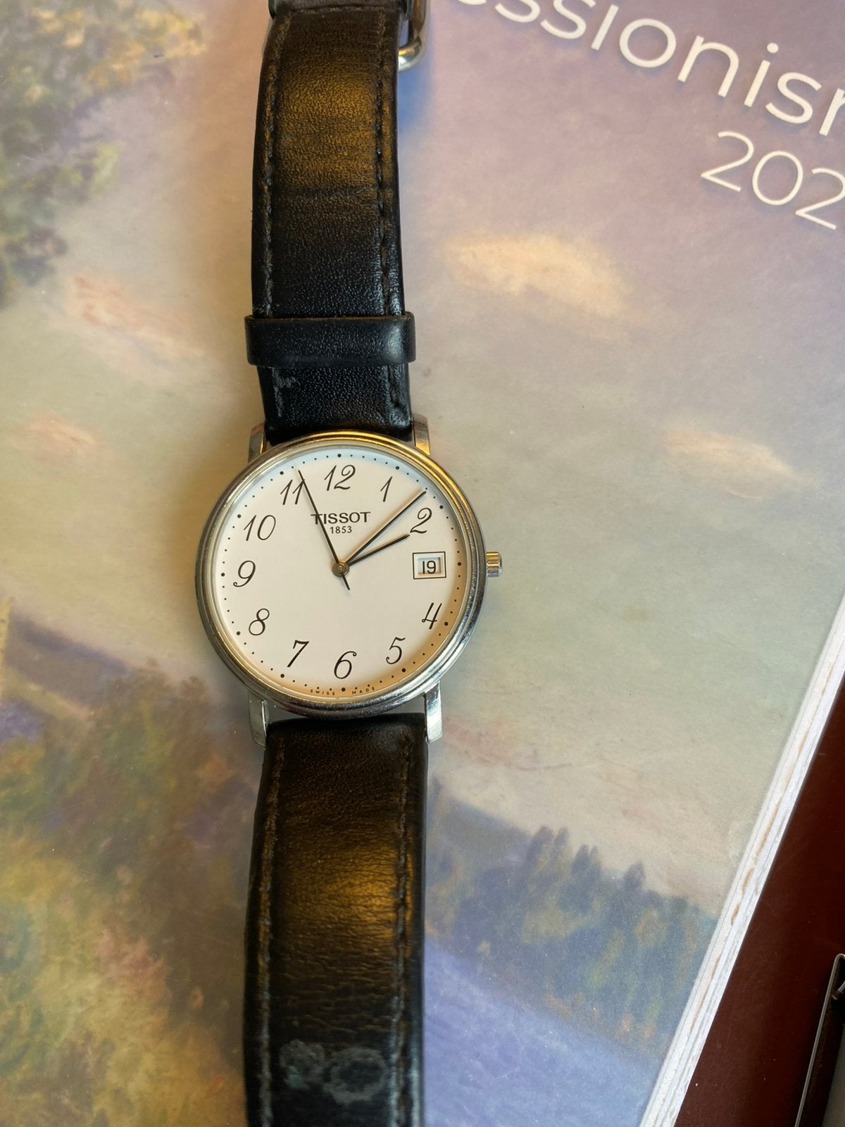 Montre tissot T870/970 - swiss made -verre saphir-pile neuve, Envoi, Comme neuf, Acier, Cuir