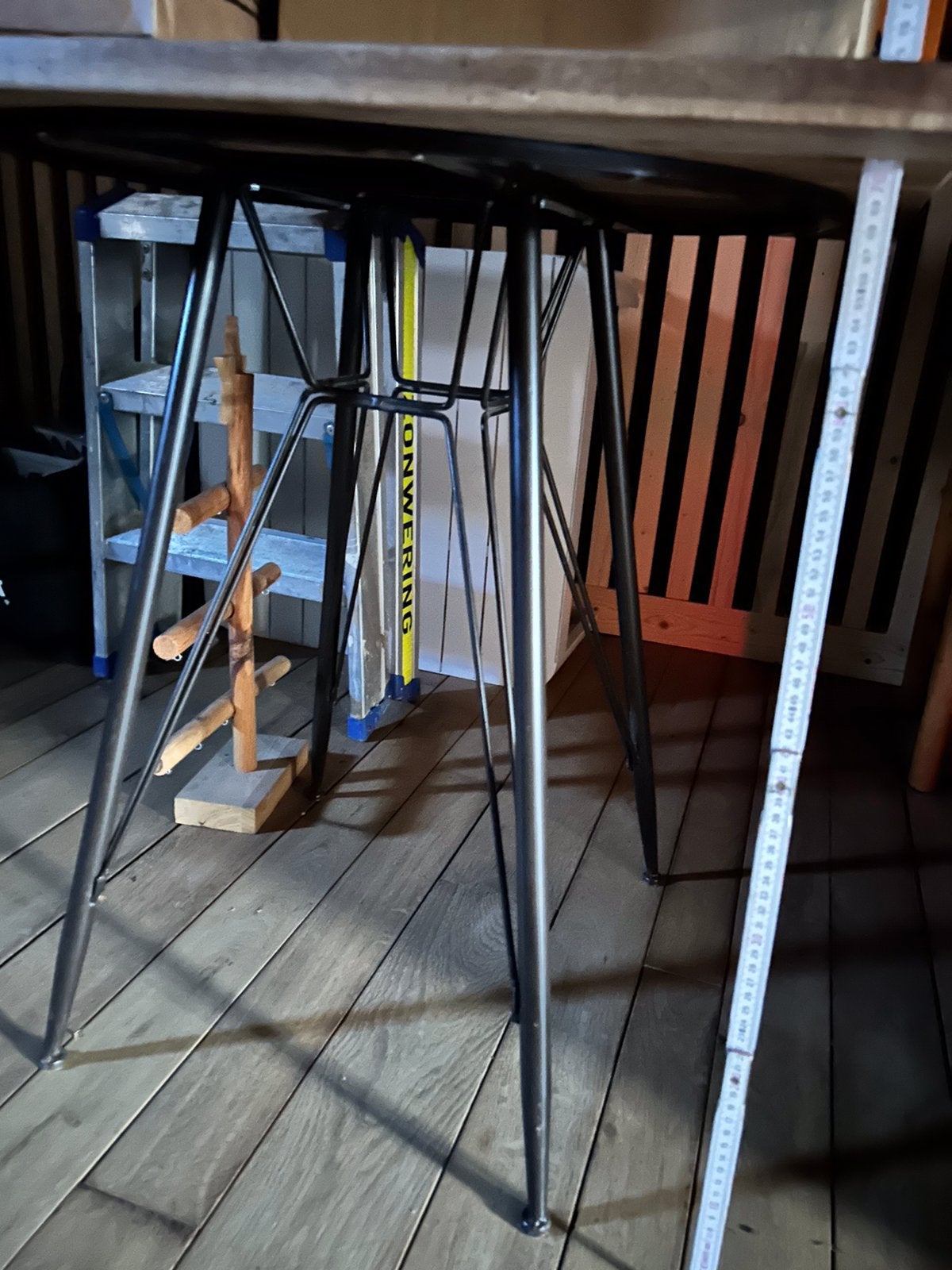 Onderstel tafeltjes, Huis en Inrichting, Barkrukken, Ophalen, Zo goed als nieuw, Metaal, 60 tot 90 cm