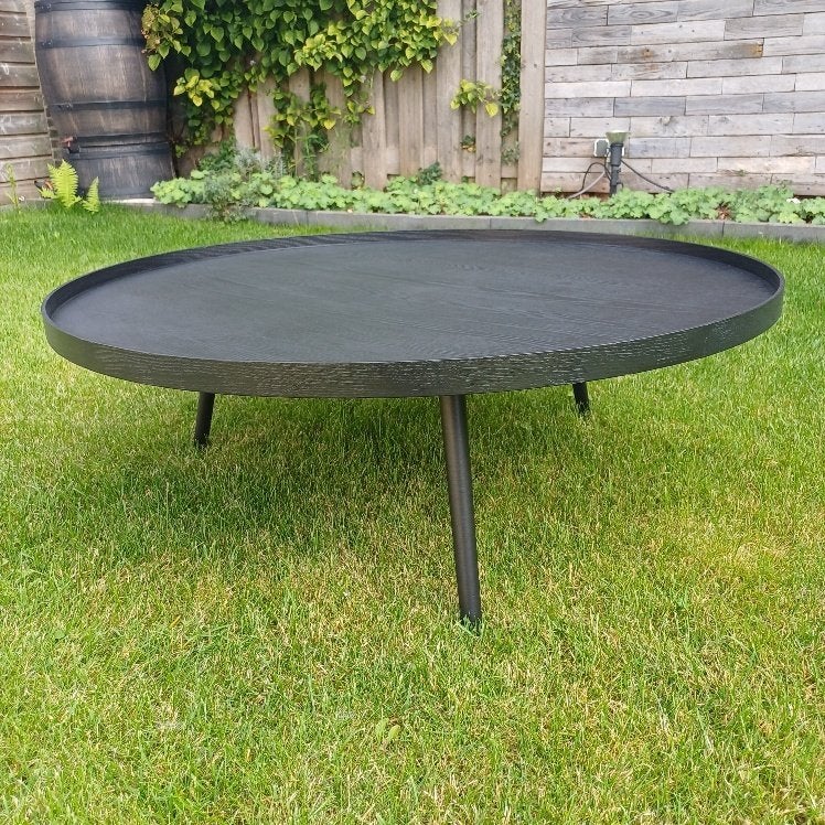WOOOD Salontafel Mesa Zwart - Ø 100 cm, 36 hoog, Huis en Inrichting, Ophalen, Grenenhout