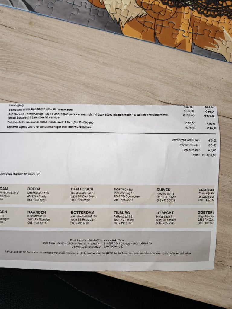 Samsung Neo QLED 8K 65QN900B Met garantie, TV, Hi-fi & Vidéo, Télévisions, Comme neuf, OLED, 100 cm ou plus, 8k (UHD), Samsung