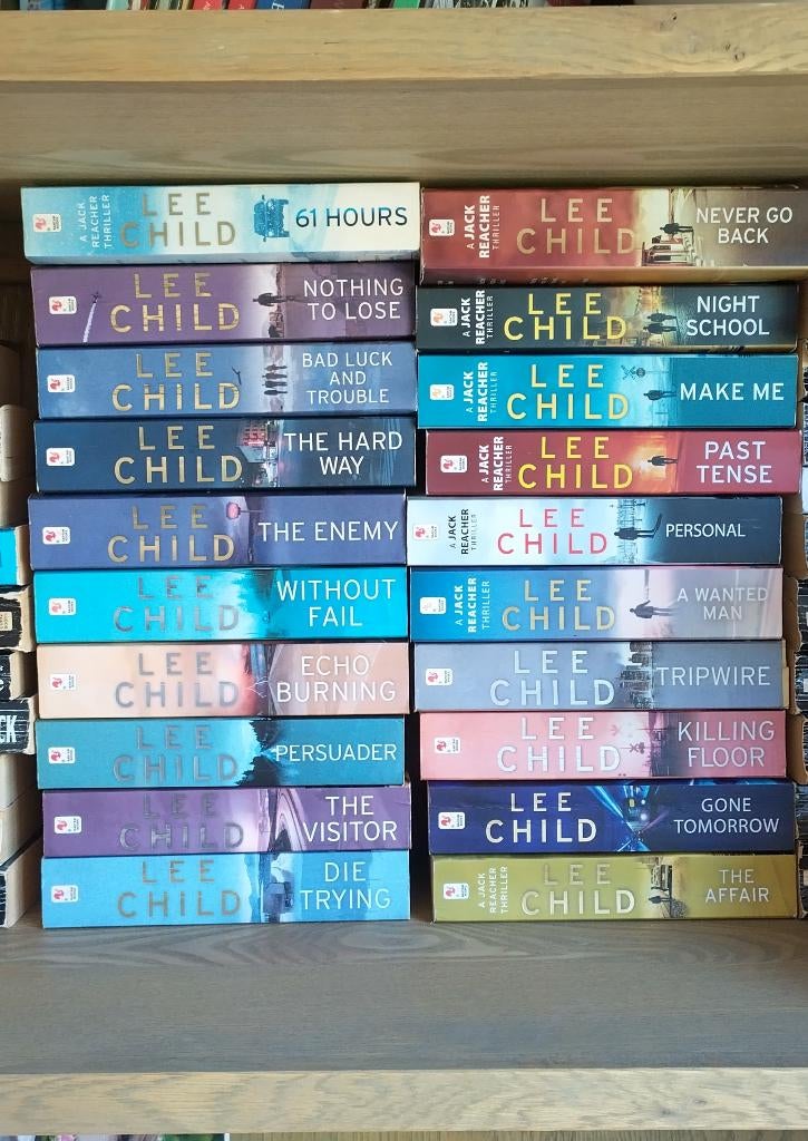 20x Jack Reacher Trillers by Lee Child, Enlèvement, Comme neuf, Fiction
