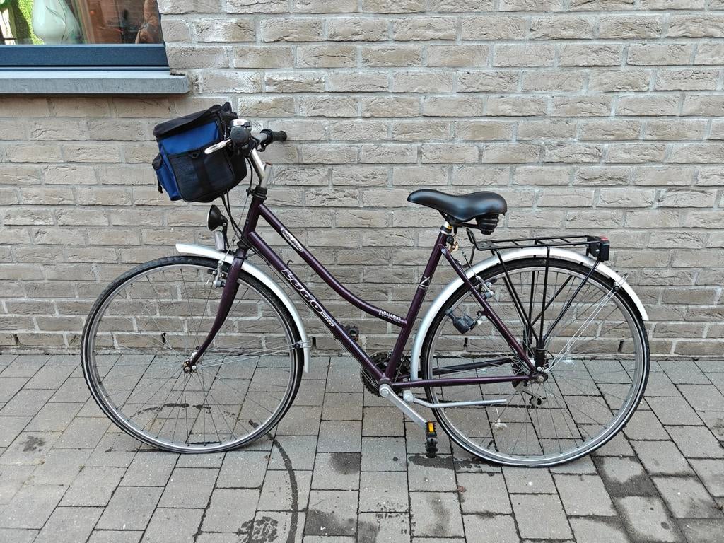 Damesfiets met werk, Ophalen