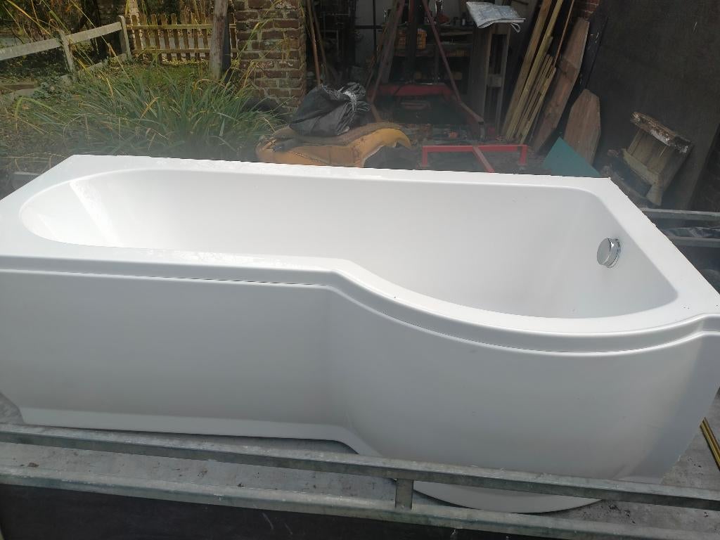 baignoire avec douche à effet pluie, Bricolage & Construction, Sanitaire, Enlèvement, Comme neuf, Baignoire