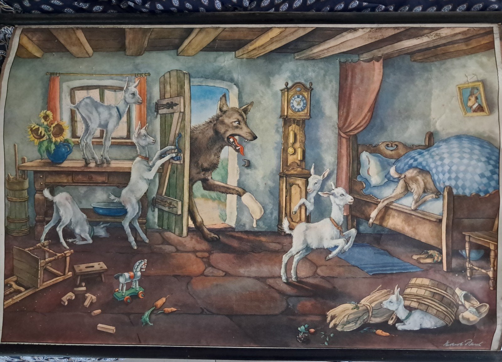 De wolf en de zeven geitjes rol, Ophalen, Vintage, Papier