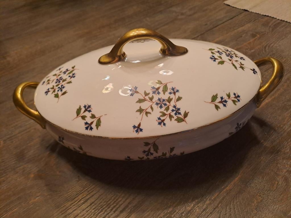 Opdienschaal met deksel, limoges, Antiek en Kunst, Ophalen of Verzenden