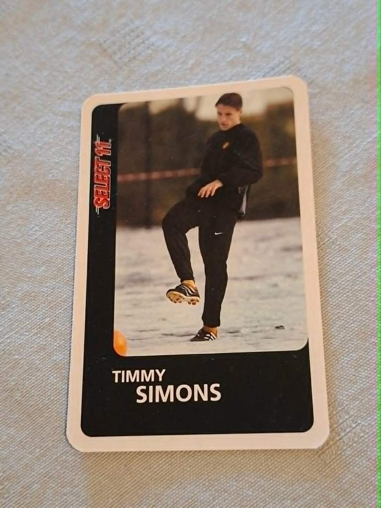 Voetbalkaart : Timmy Simons / Rode Duivels / 2000, Ophalen of Verzenden, Zo goed als nieuw, Spelerskaart