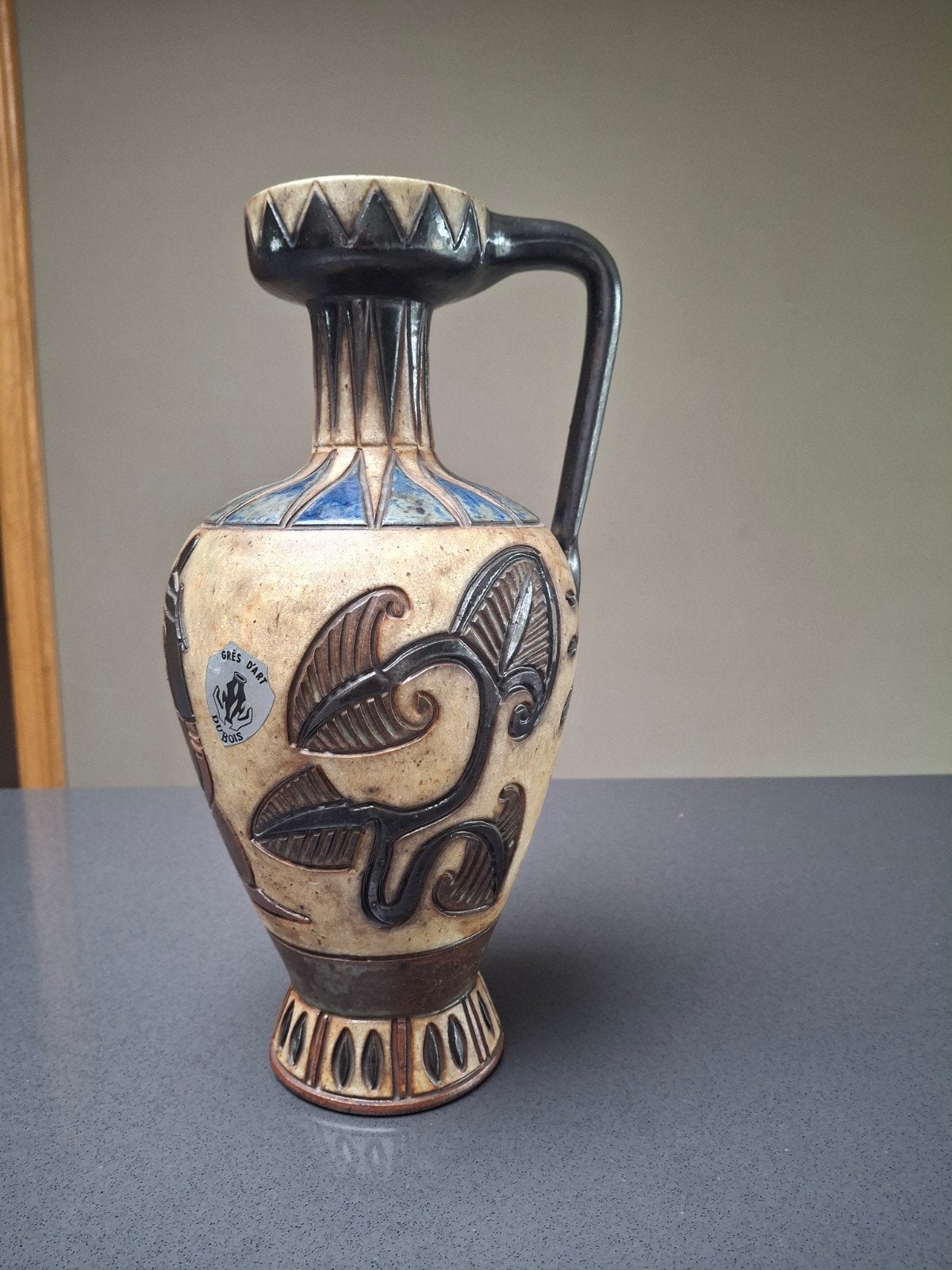 Grote Art Deco Vaas - Antoine Dubois (Grès d’Art) - Néo-Egyp, Enlèvement ou Envoi