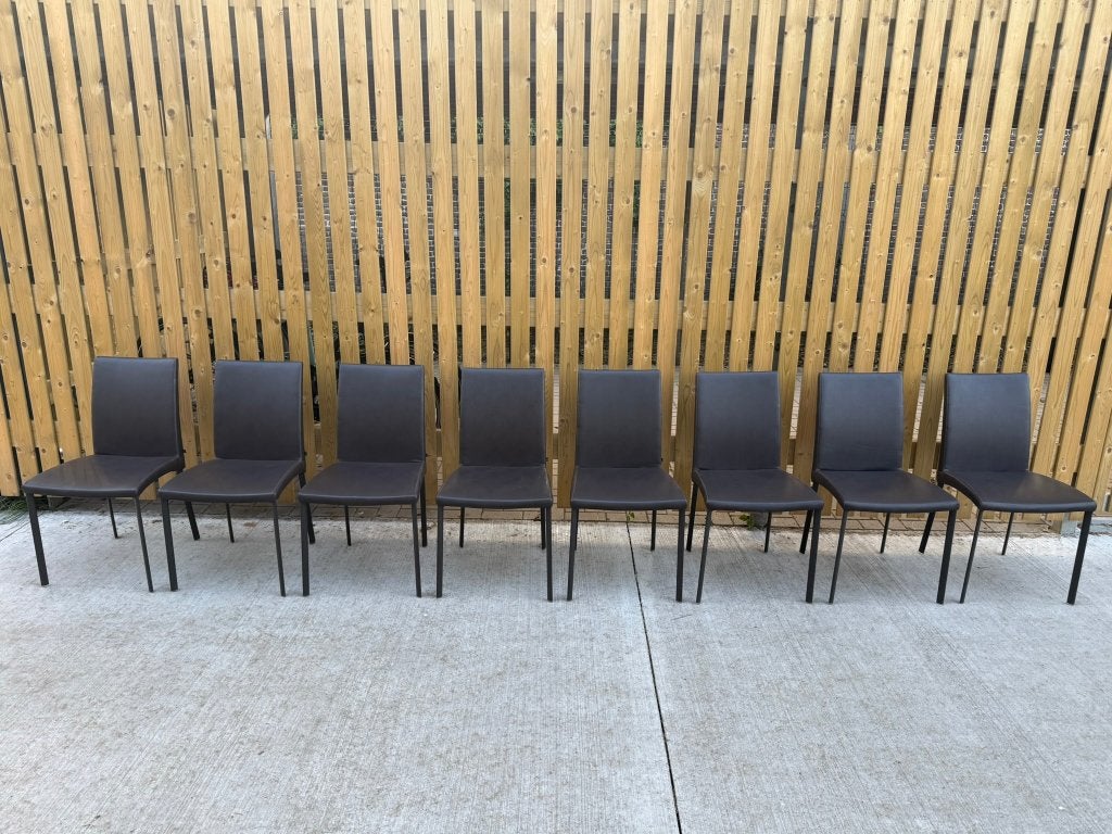 8x Joli Ensor stoelen, Huis en Inrichting, Bruin, Vitra cassina edra joe colombo corbusier minotti jori knoll arco, Ophalen of Verzenden