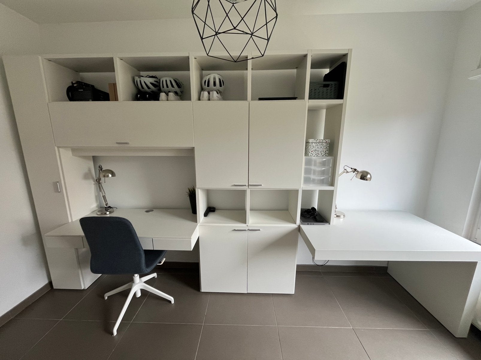 Dubbele bureau, Huis en Inrichting, Bureaus, Ophalen, Zo goed als nieuw