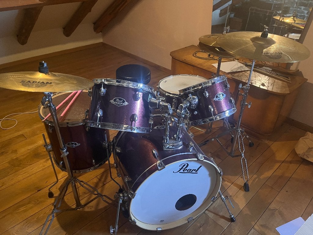 Kit batterie Pearl Export complet, Musique & Instruments, Batteries & Percussions, Enlèvement, Comme neuf, Pearl