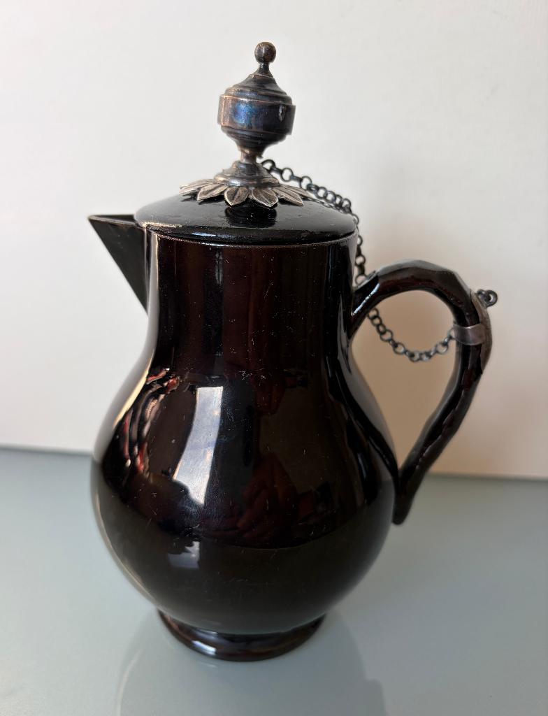 aardewerken koffiepot/theepot • 18e oud aardewerk van NAMUR, Antiek en Kunst, Antiek | Keramiek en Aardewerk, Verzenden