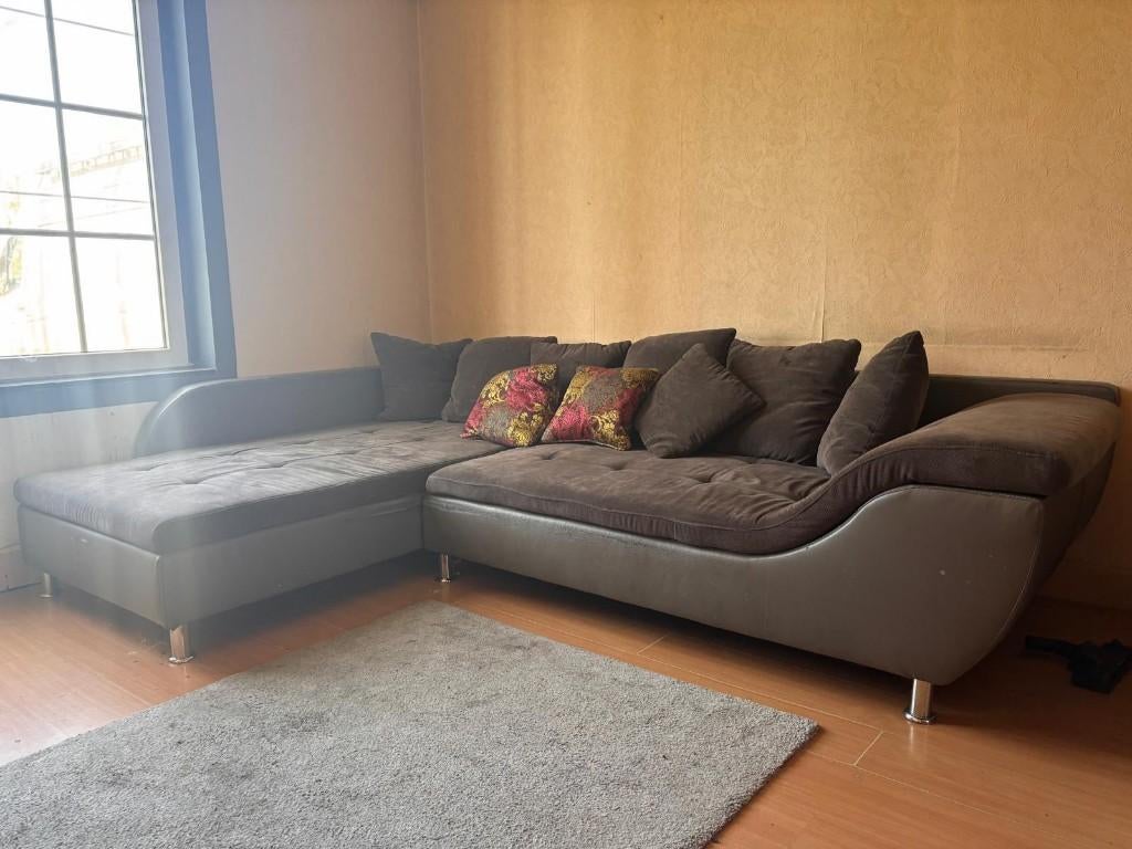 Zetel | Hoek Zetel | Zo meenemen | Kiewit, Maison & Meubles, Canapés | Coins salons complets, Synthétique, Métal, Tissus, Enlèvement