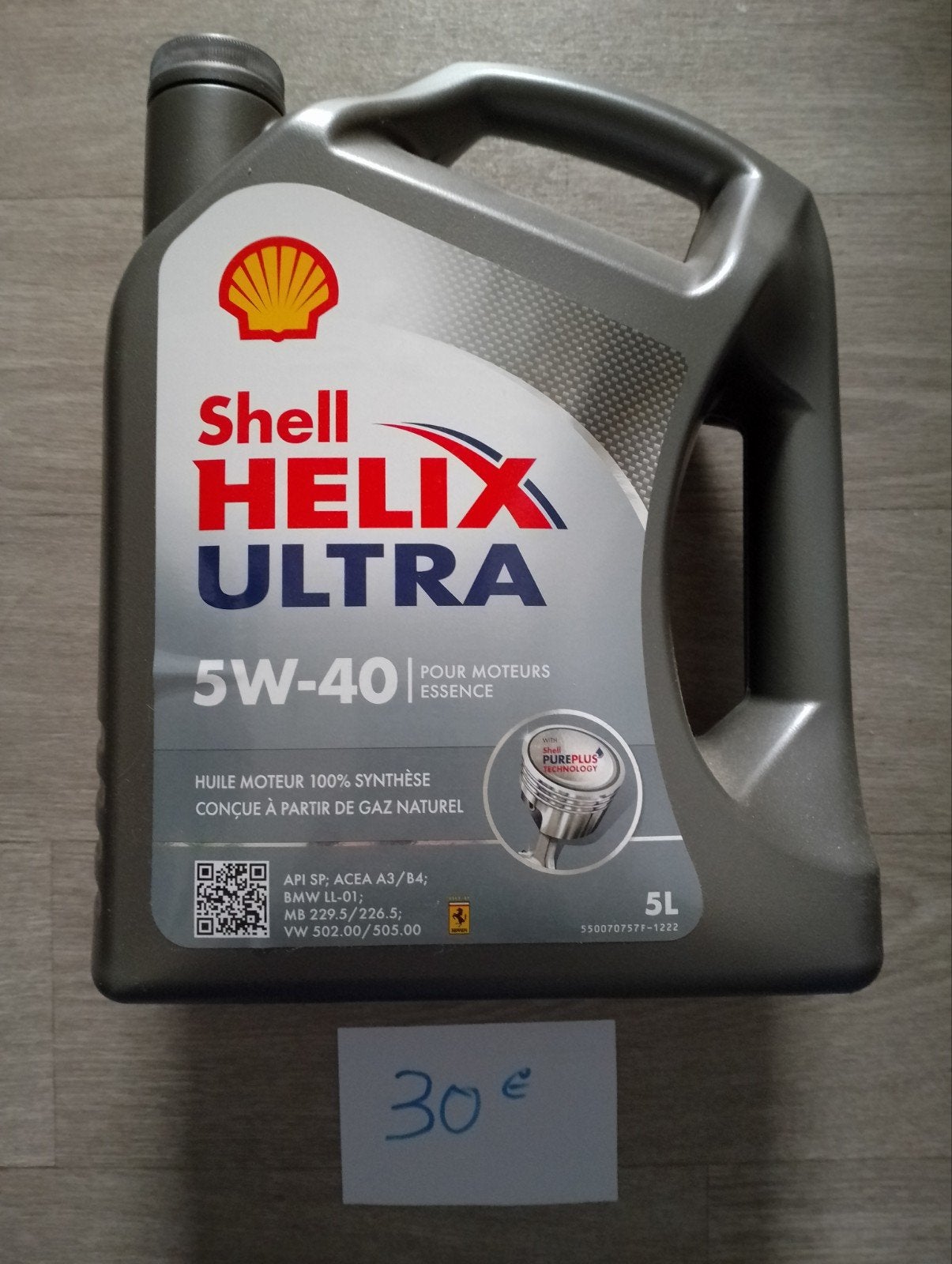 huile moteur shell, Enlèvement