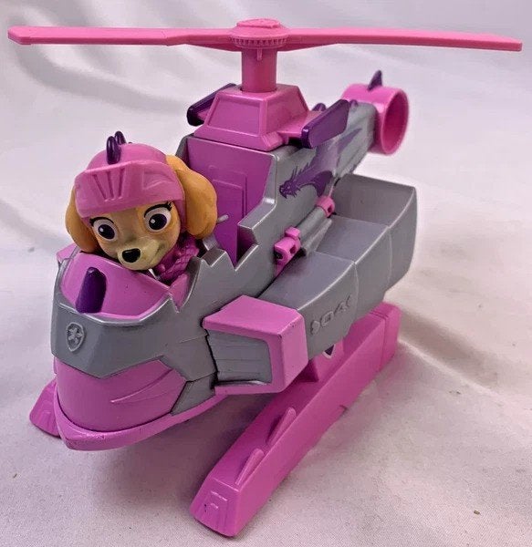 Hélicoptère et figurine PAW Patrol Rescue Knights Skye Trans, Envoi, Comme neuf