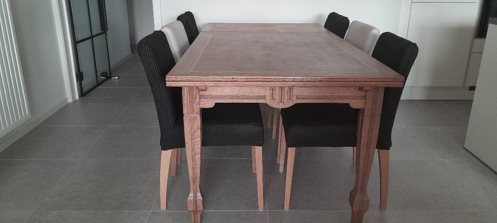 Eetkamer tafel + 6 Stoelen, Huis en Inrichting, Ophalen, Gebruikt, Landelijk, 4 tot 6 stoelen