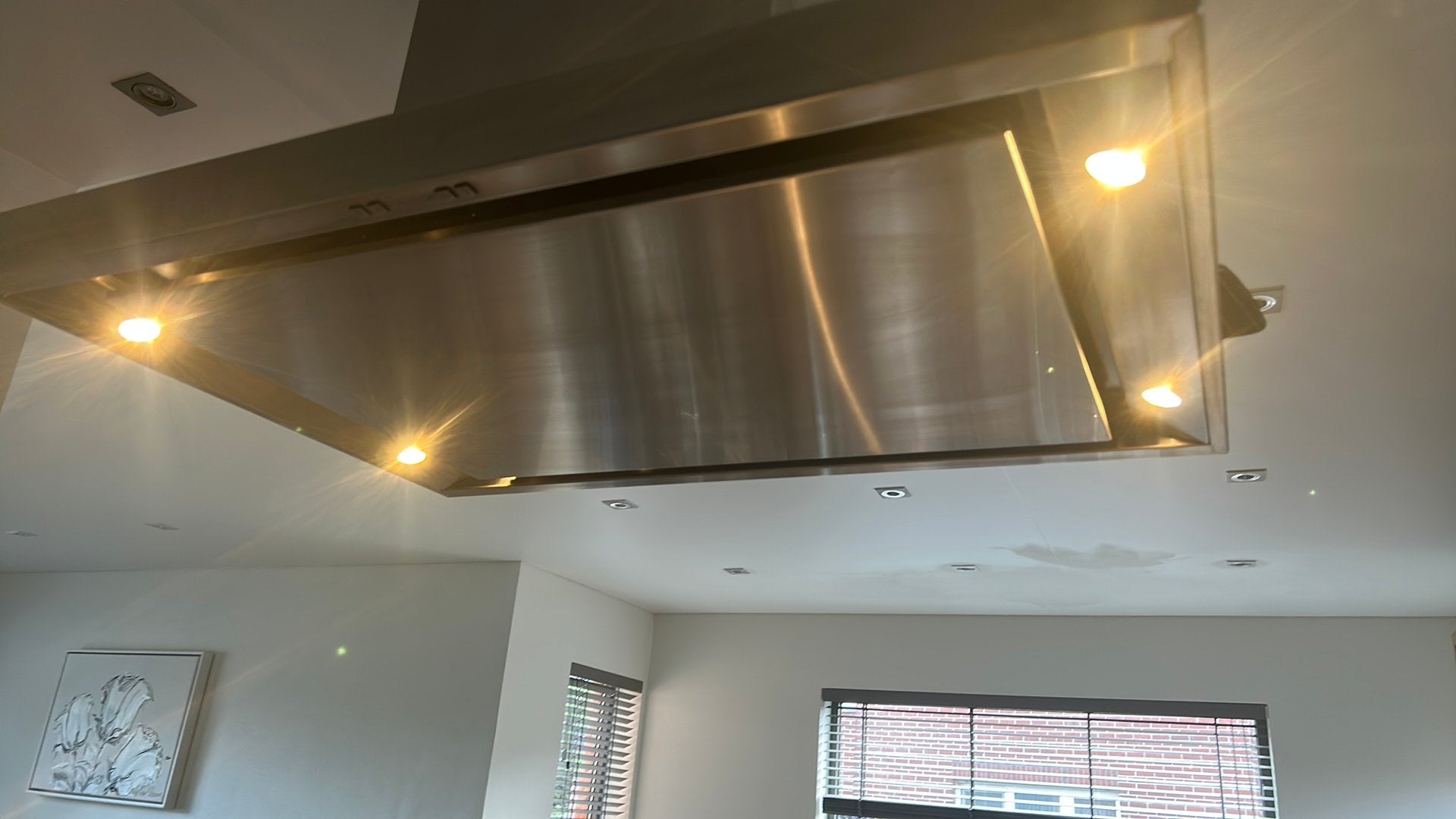 Novy eilanddampkap 7640 flat’line inox A+, Ophalen, Gebruikt, Vrijstaand, 600 tot 800 m³ per uur