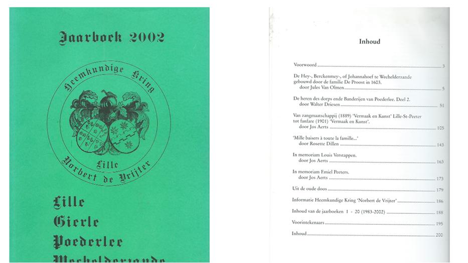 Heemkundige kring Lille Norbert de Vrijter jaarboek XX 2002, Livres, Histoire & Politique, Enlèvement ou Envoi