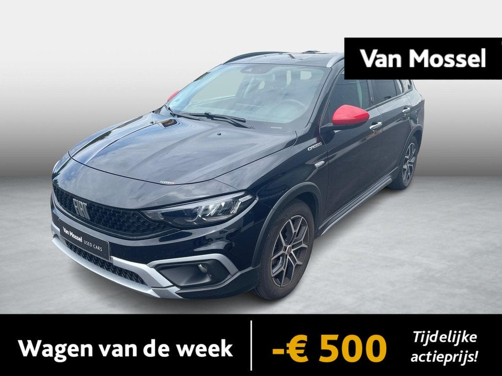 Fiat Tipo SW 1.5 Hybrid 130 DCT7 CROSS ! ACTIEPRIJS !, Auto's, Fiat, Stof, 4 cilinders, Zwart, 1455 kg