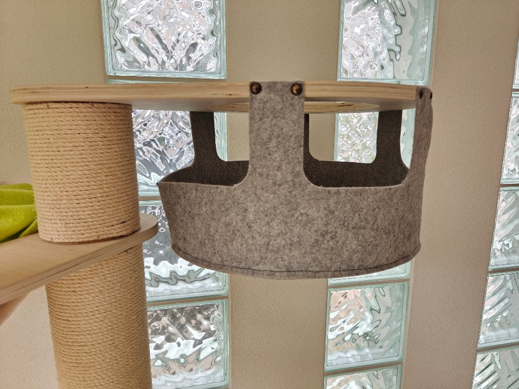 Mooie grote hangmand / viltmand voor krabpaal, Enlèvement ou Envoi, Comme neuf, Pièces de meubles à gratter