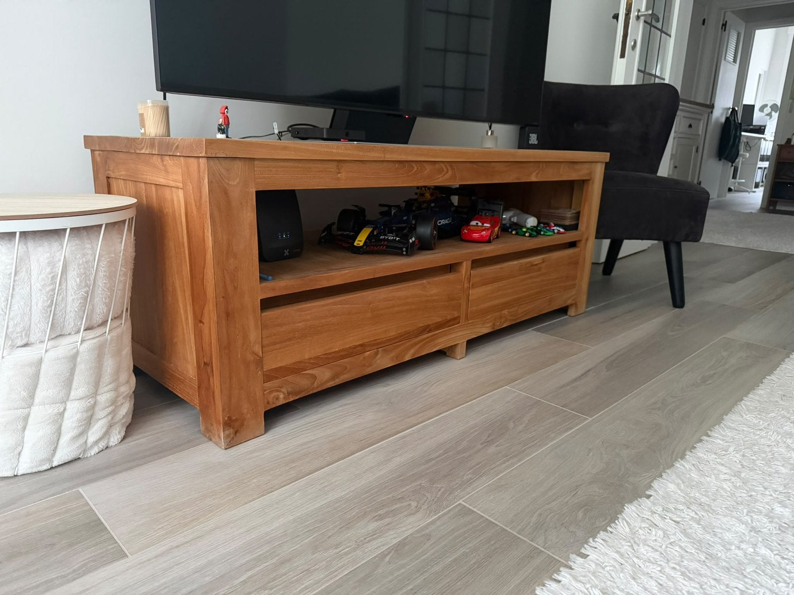 meuble tv en teck, Enlèvement, Comme neuf, Teck