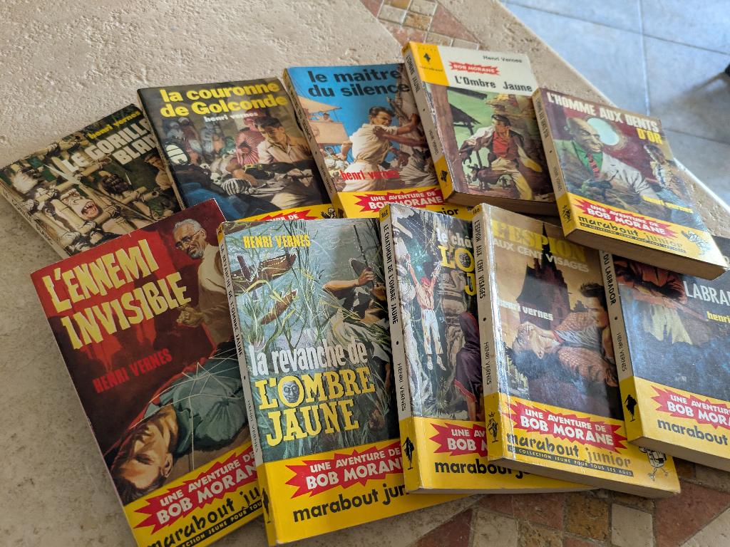 Lot de 10 marabouts "junior", (B.M) de H. Vernes pour 9€., Boeken, Fantasy, Verzenden, Gelezen, Henri Vernes.