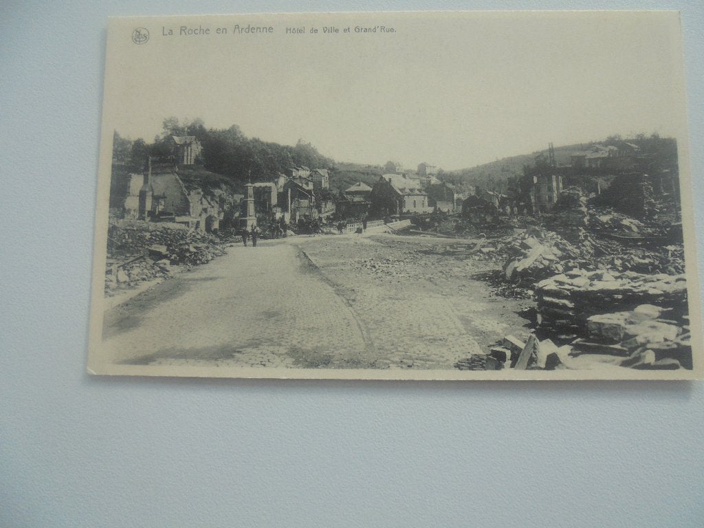 la roche en ardenne-ruines 1940-45-hotel de ville, Enlèvement ou Envoi, 1940 à 1960, Non affranchie, Luxembourg