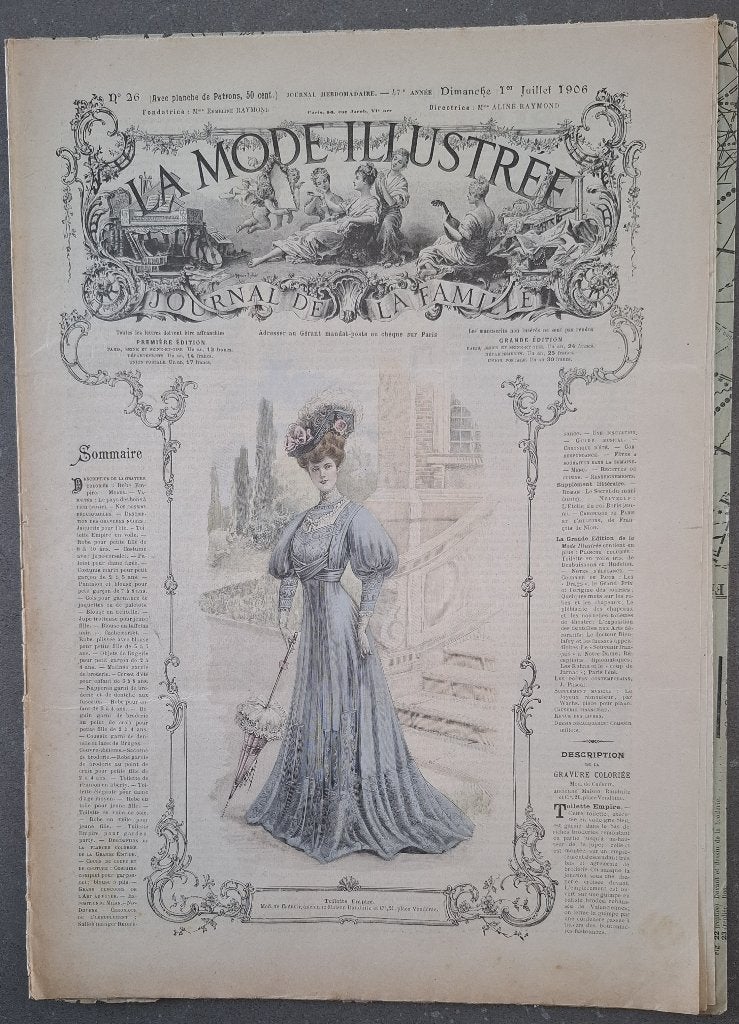 Exemplaar nummer 26 van  La Mode Illustrée uit 1906, Boeken, Ophalen of Verzenden, Gelezen, Damesbladen