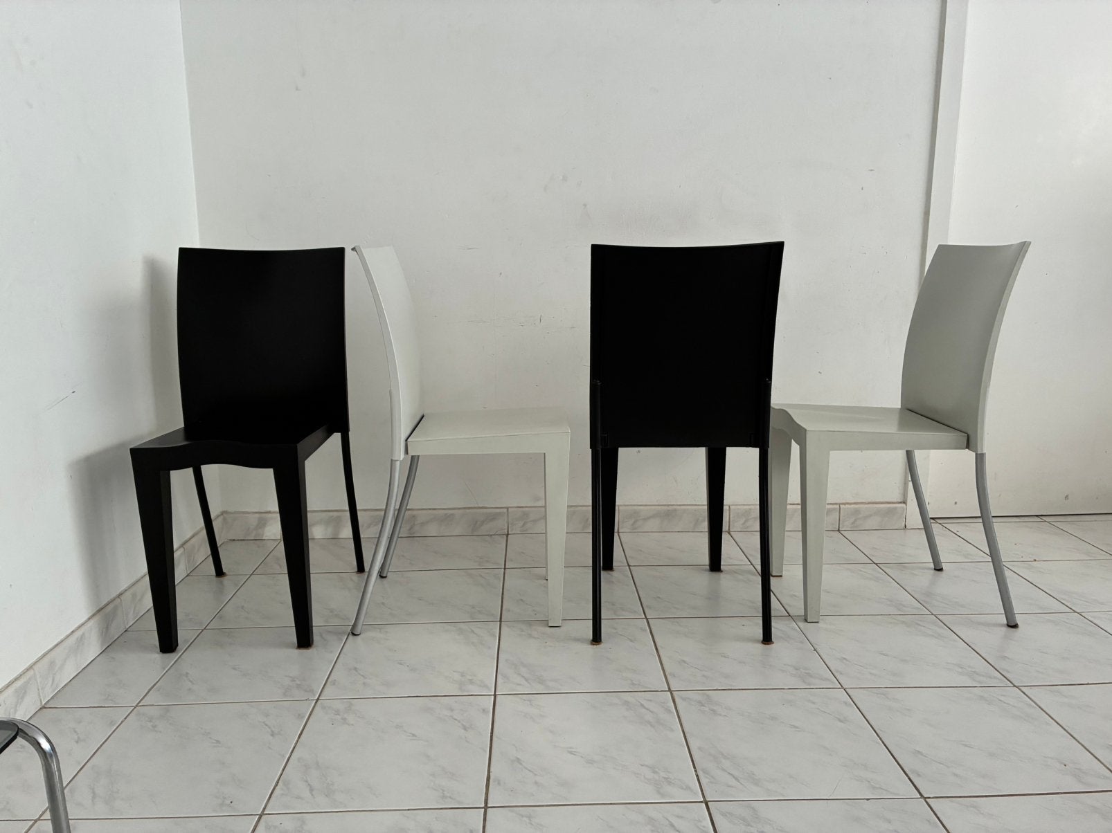 4x vintage stoel Miss Global Starck voor Kartell setprijs, Huis en Inrichting, Stoelen, Ophalen, Gebruikt, Zwart, Postmodern