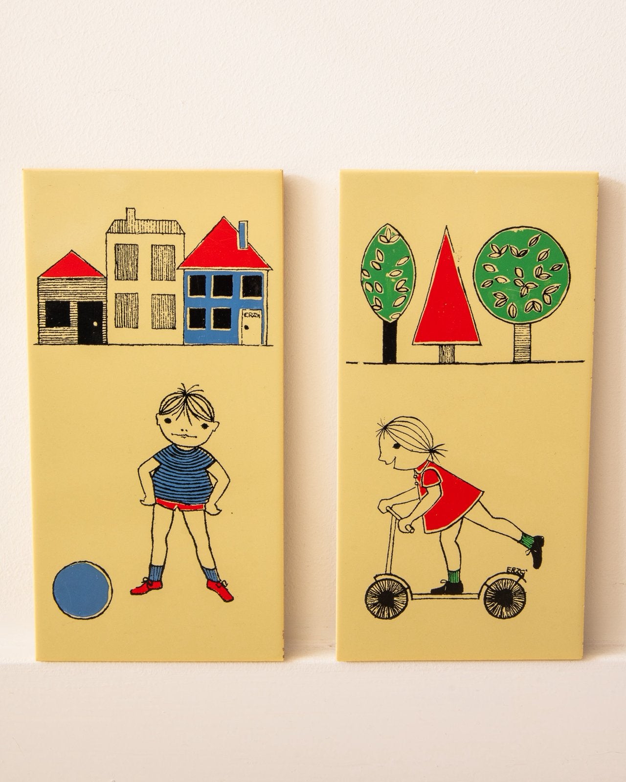 Unieke vintage set Mosa Holland wandtegels - ERZSI, Antiek en Kunst, Ophalen of Verzenden