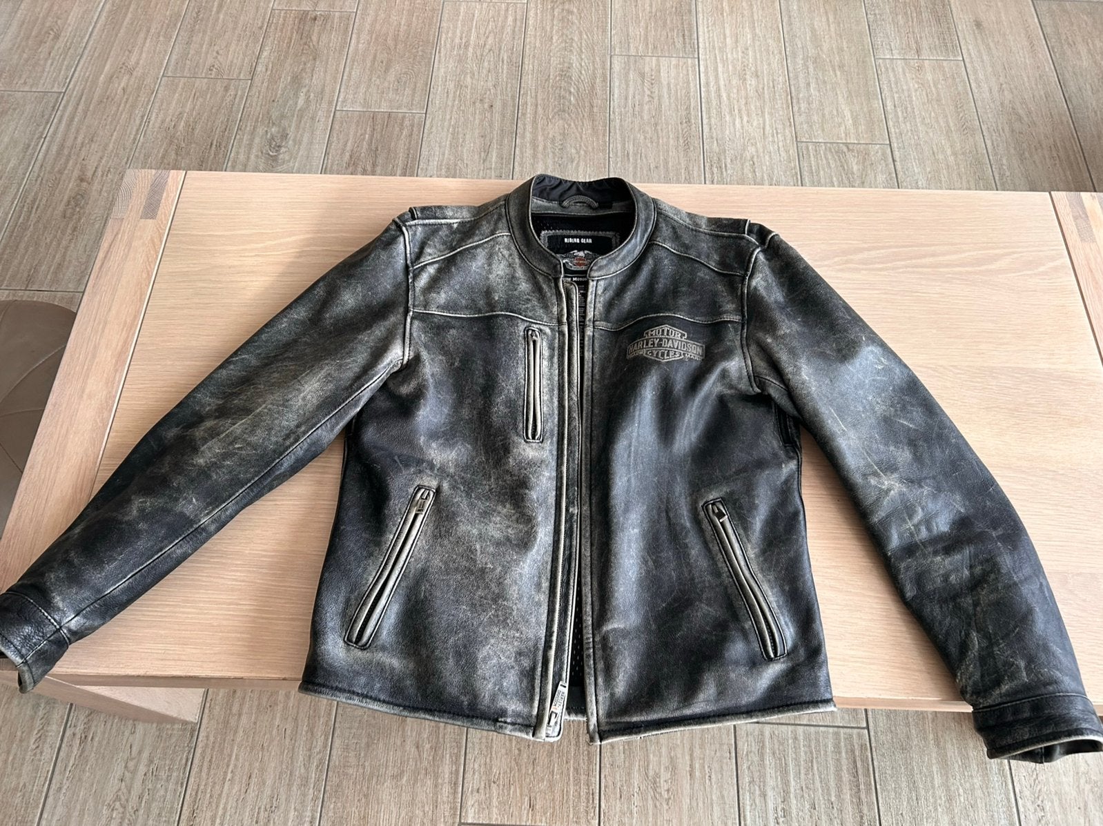 Harley Davidson motorvest, Motoren, Ophalen, Tweedehands, Heren, Jas | leer