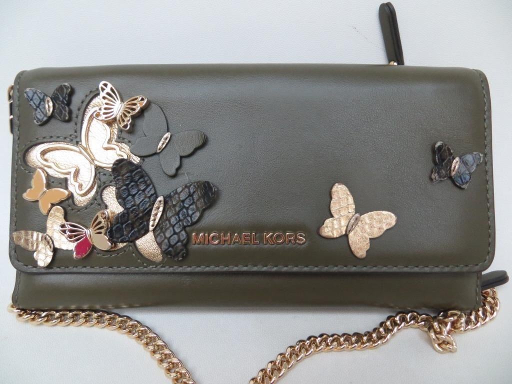 handtas Michael Kors wallet on chain butterfly, Ophalen of Verzenden, Zo goed als nieuw, Overige kleuren, Handtas
