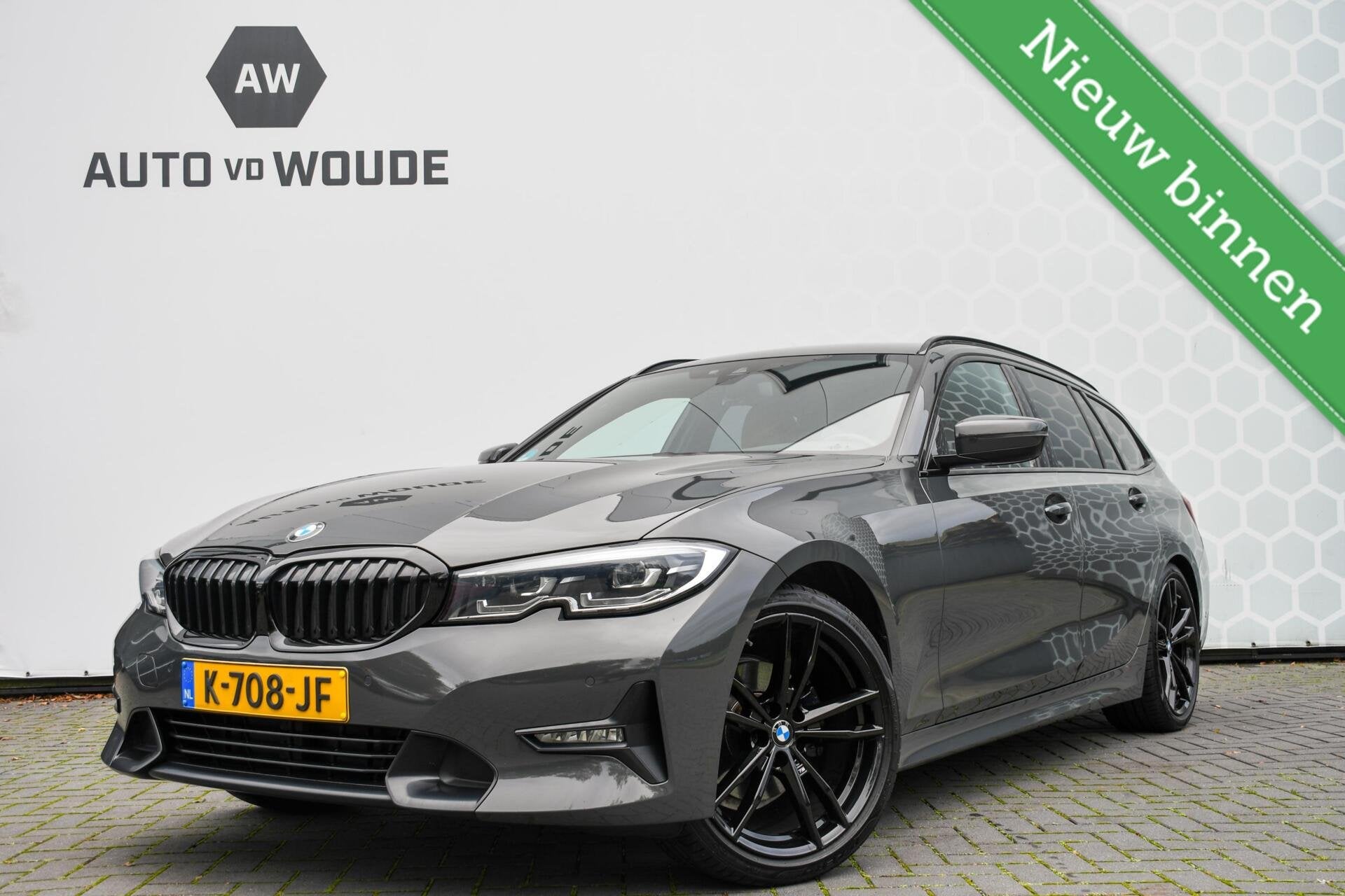 BMW 3 Serie Touring 320i High Executive Leer LED NAP M-sport, Autos, Cuir, Argent ou Gris, Achat, Entreprise