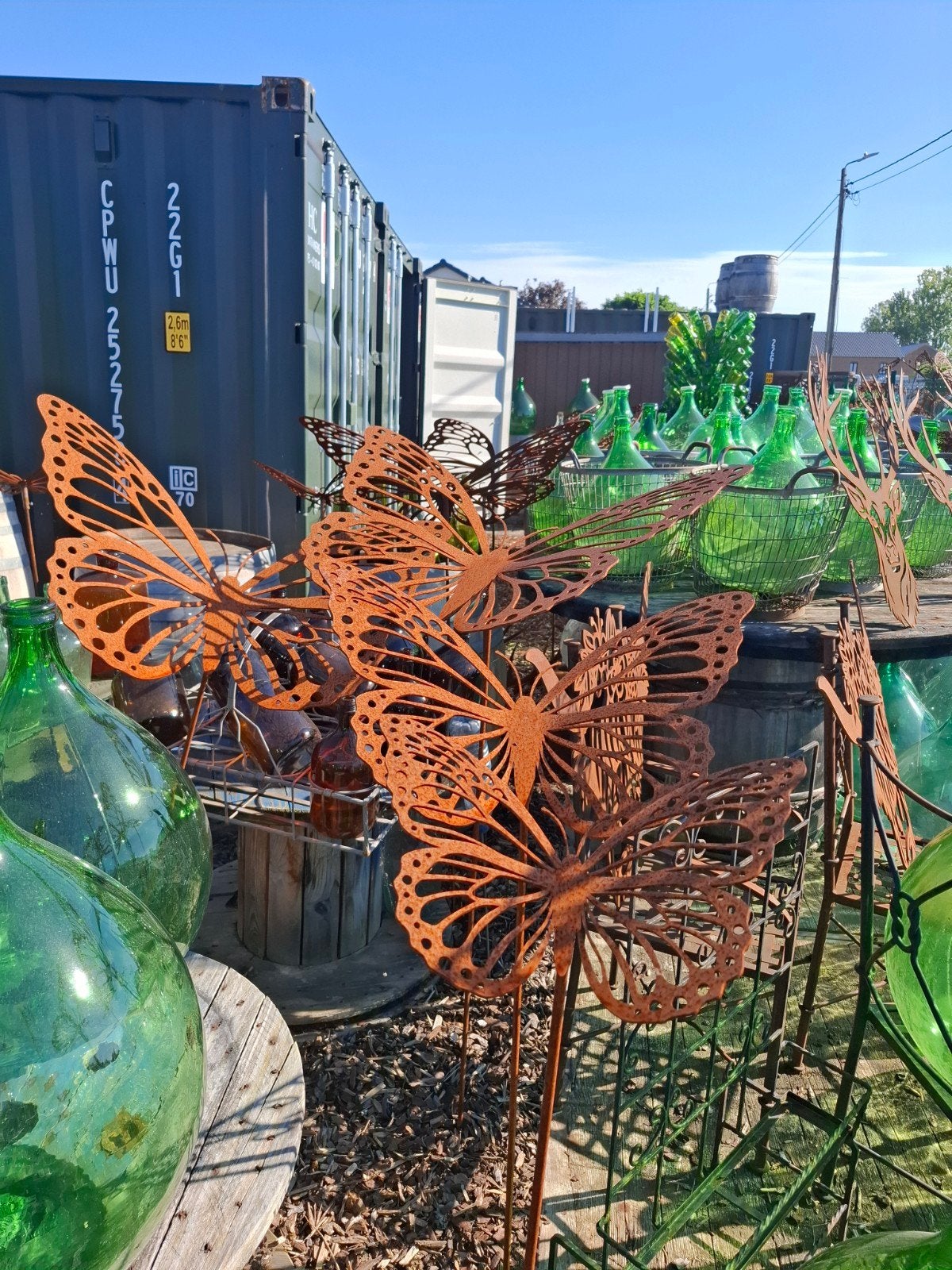 Vlinders in cortenstaal, heel mooi ad vijverrand! EYECATHER, Tuin en Terras, Ophalen, Vijverrand
