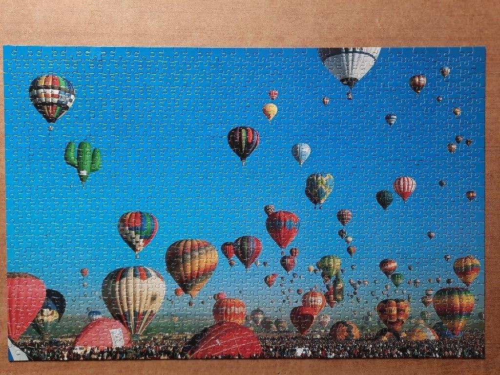 Puzzle 1000 pièces montgolfières, Hobby en Vrije tijd, Ophalen, 500 t/m 1500 stukjes, Gebruikt, Legpuzzel