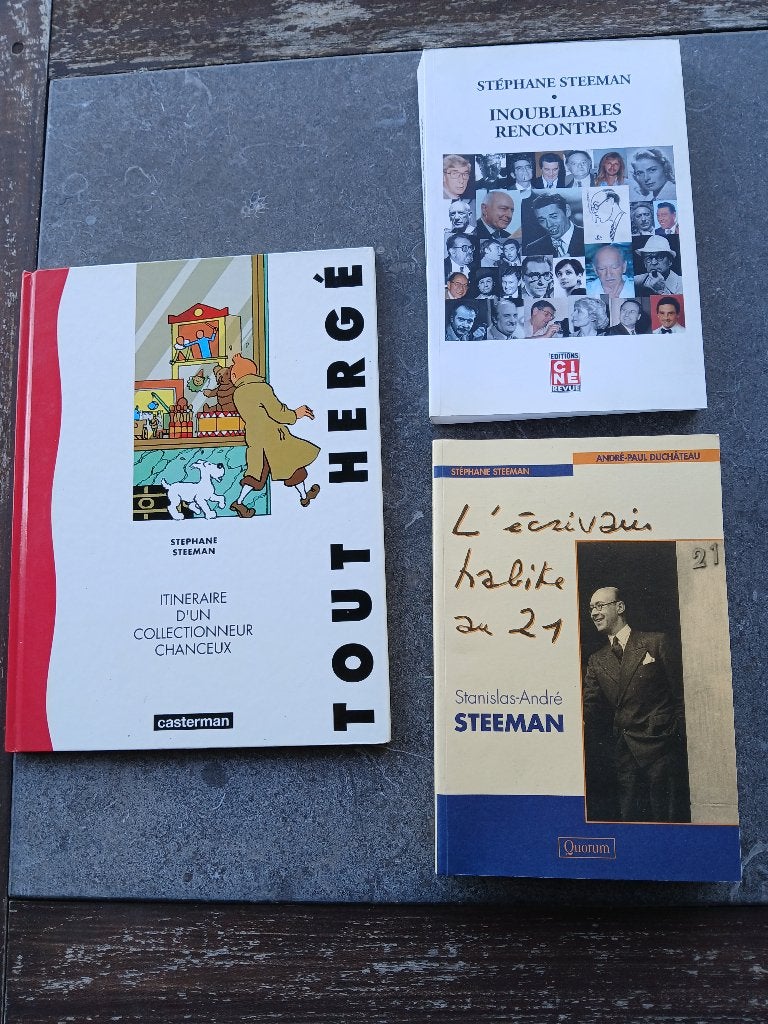 4 Stéphane Steeman-boeken (2 gesigneerd), Boeken, Ophalen, Hergé